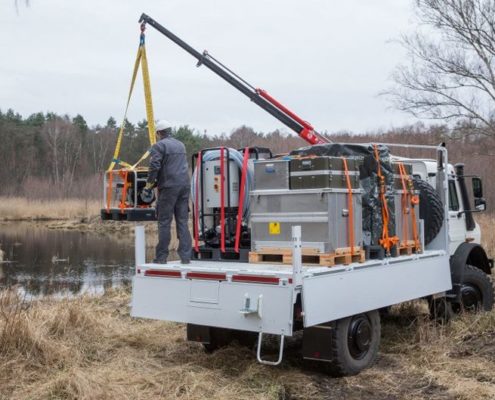 Unimog zur Wasseraufbereitung